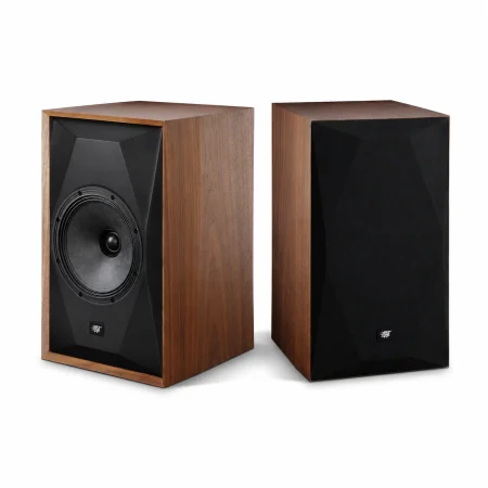 MoFi SourcePoint 8 · Parlantes de estantería coaxiales · Diseño de Andrew Jones