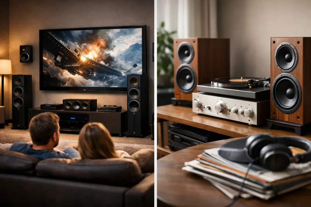 Home theater vs estéreo: cuál te conviene