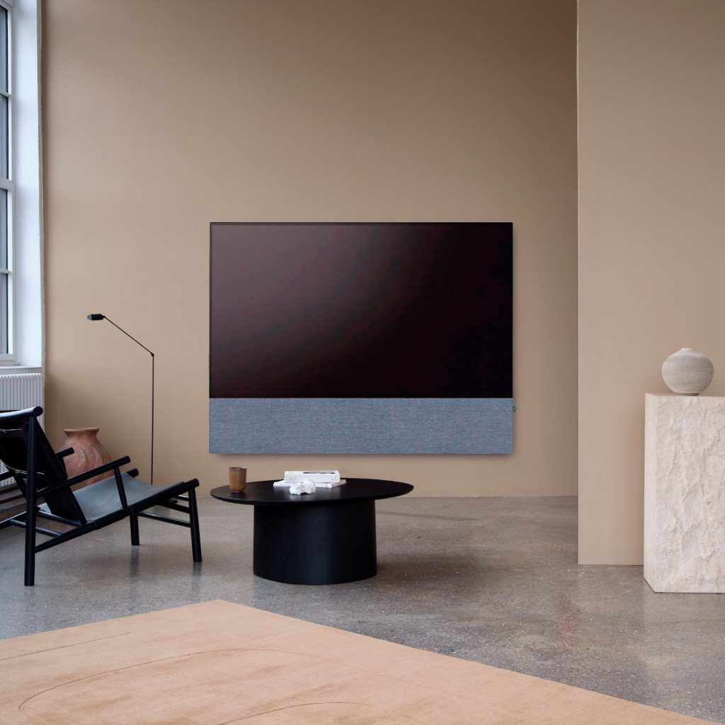 CANVAS HiFi en un living: gris océano