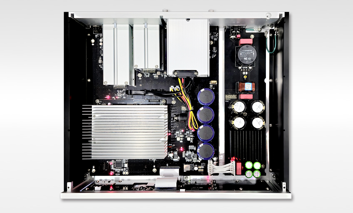 Interior del Aurender N50 · chasis de servidor