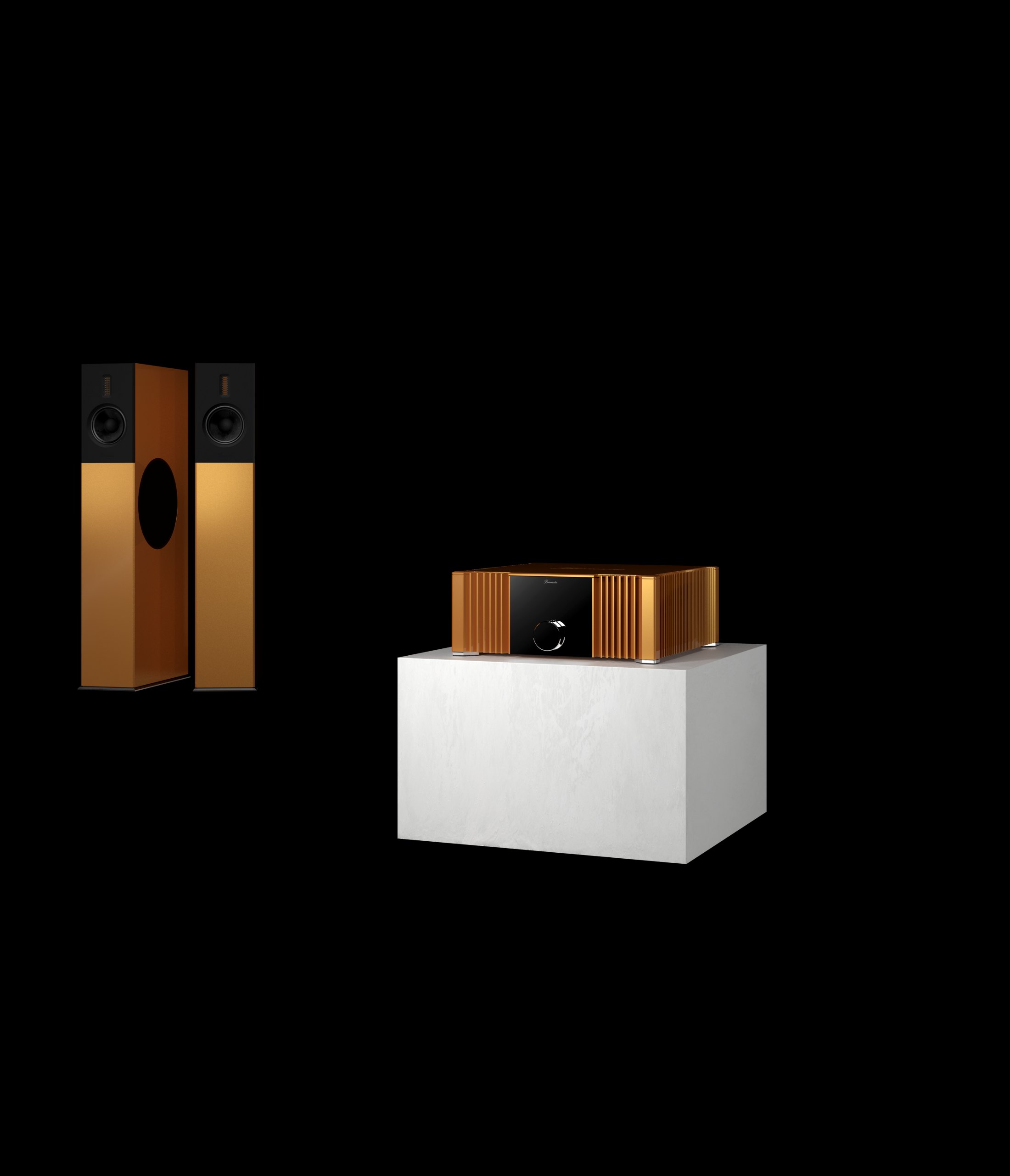 Burmester BESPOKE: 232 y B38 en Madeira Gold