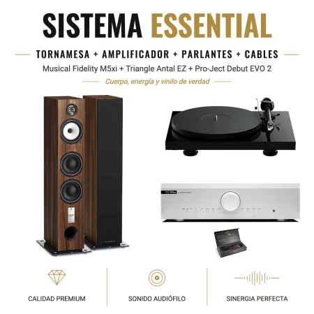Musical Fidelity M5xi + Triangle Antal EZ + Pro-Ject Debut EVO 2 – Sistema Vinilo Essential