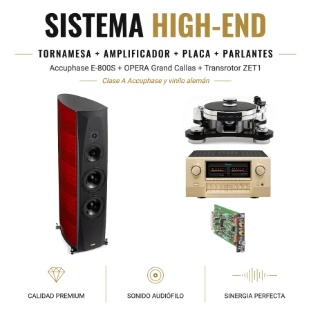 Accuphase E-800S + OPERA Grand Callas + Transrotor ZET1 – Sistema Vinilo High-End