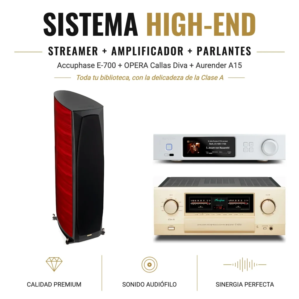 Accuphase E-700 + OPERA Callas Diva + Aurender A15 – Sistema Streaming High-End