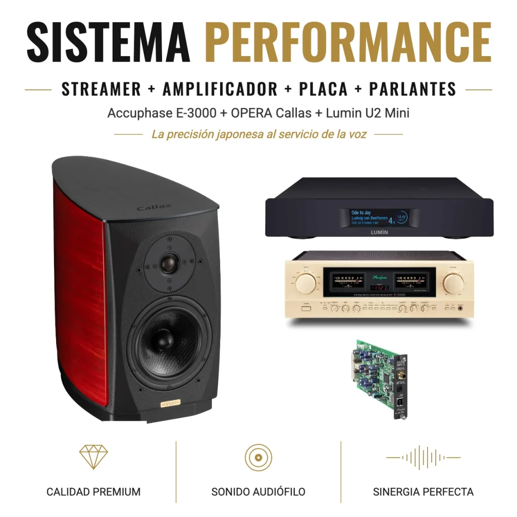 Accuphase E-3000 + OPERA Callas + Lumin U2 Mini – Sistema Streaming Performance