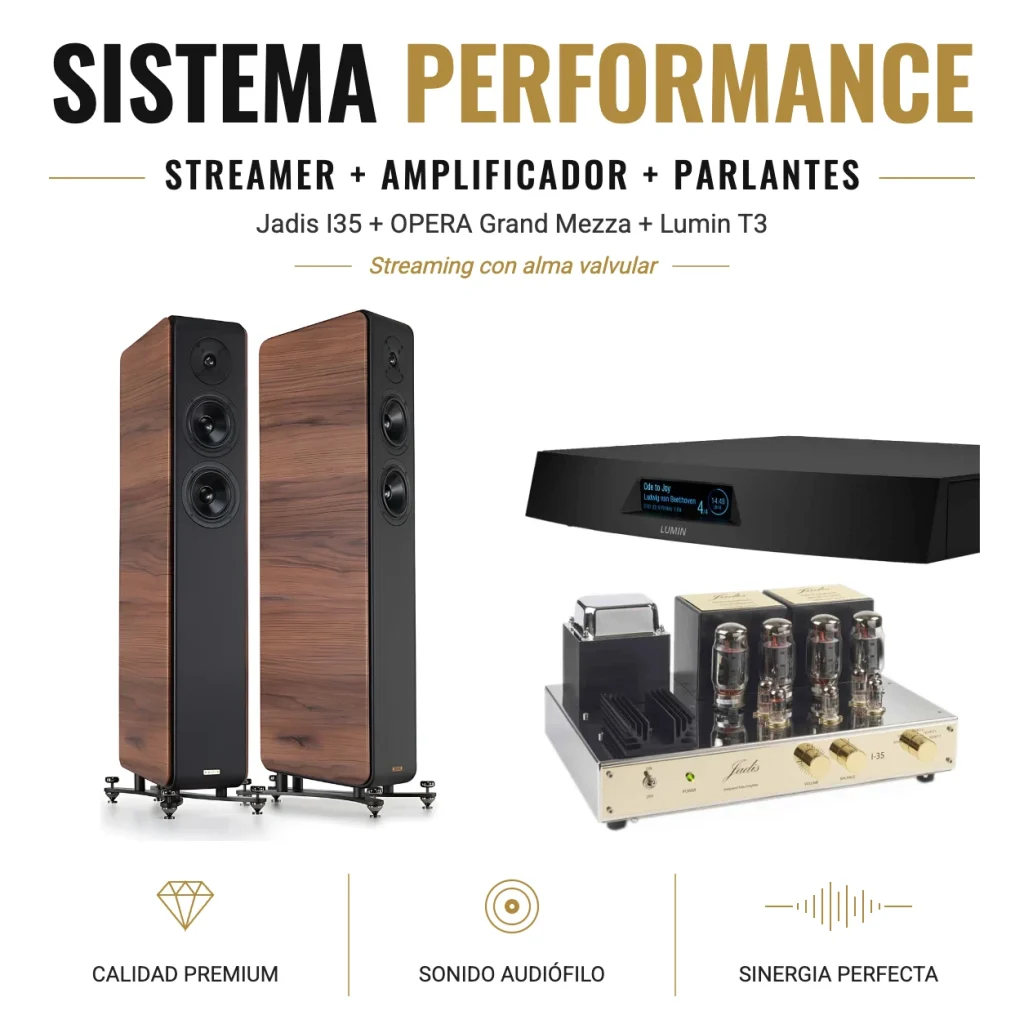 Jadis I35 + OPERA Grand Mezza + Lumin T3 – Sistema Streaming Performance