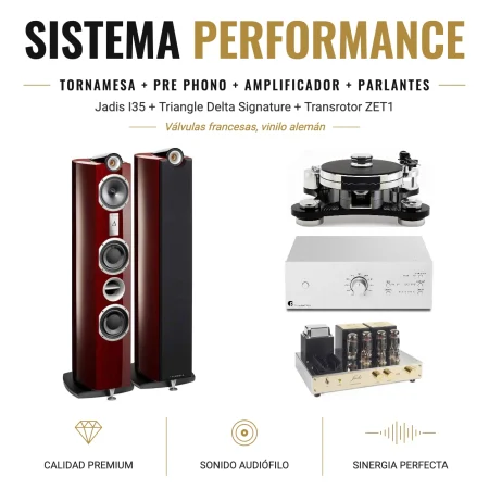 Jadis I35 + Triangle Delta Signature + Transrotor ZET1 – Sistema Vinilo Performance