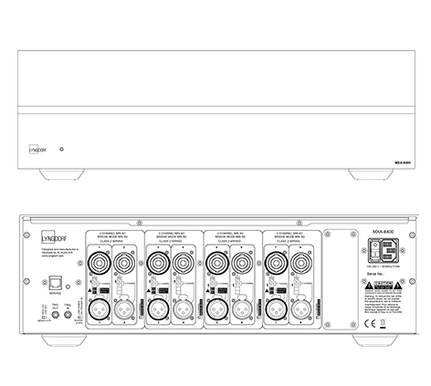 Dibujo técnico del MXA-8400