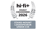 Hi-Fi+ anuncia que el AE1 40th Anniversary es altamente recomendado en la categoría de altavoces de sobremesa de menos de 5000 libras.