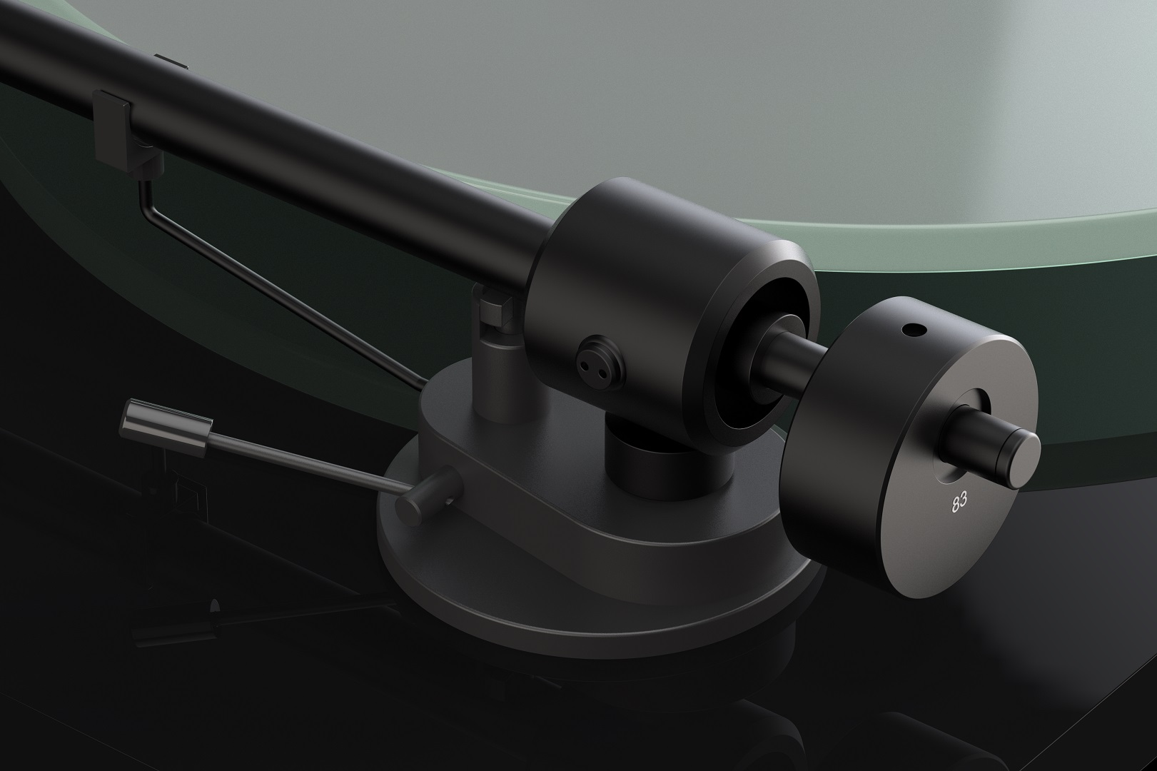 Detalle del cojinete del brazo fonocaptor T1 Evo
