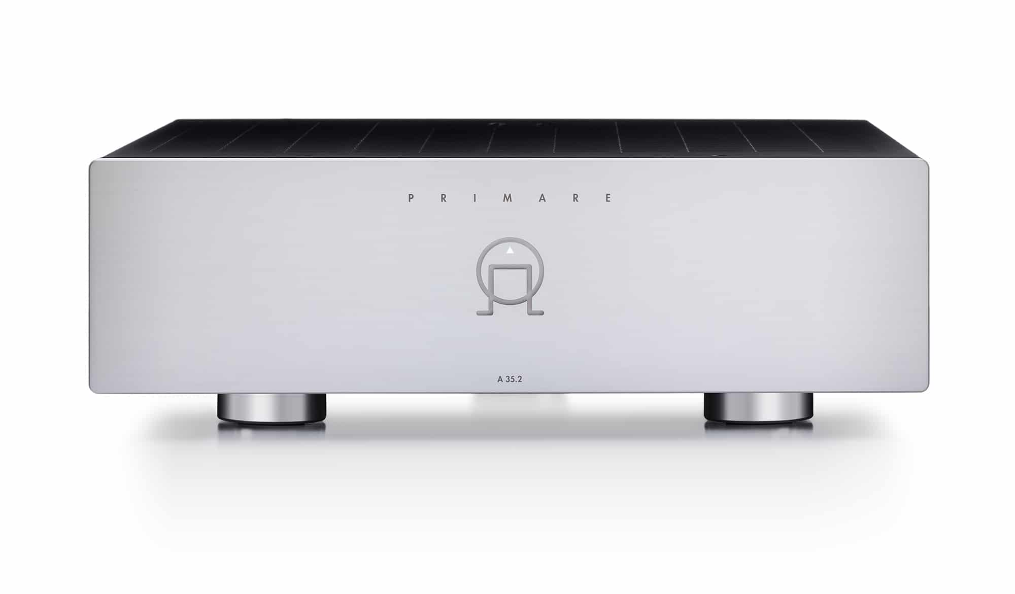 Amplificador de potencia Primare A35-2 frontal en titanio